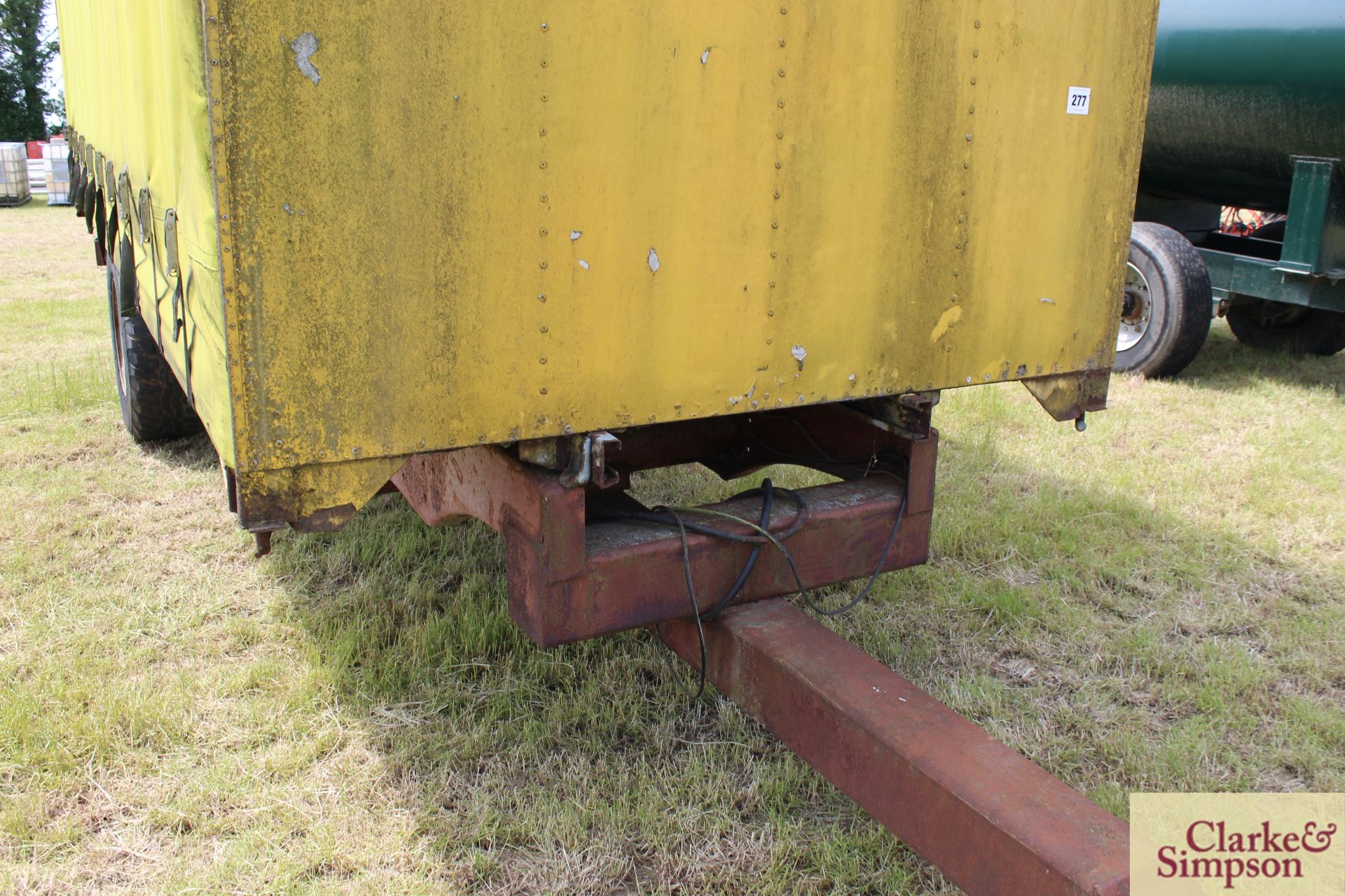 20ft curtain side single axle trailer. With super single wheels and tyres with barn doors. LH - Image 6 of 13