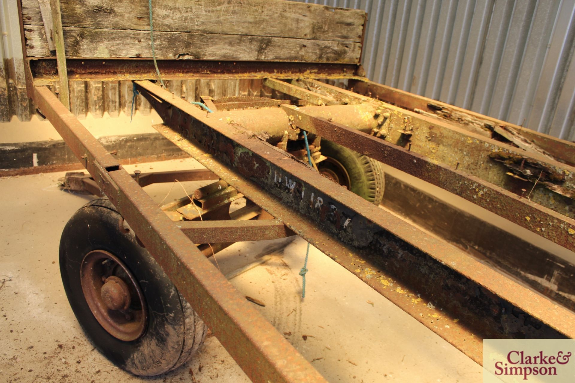 4 wheel turntable trailer. For restoration. LV - Image 8 of 13