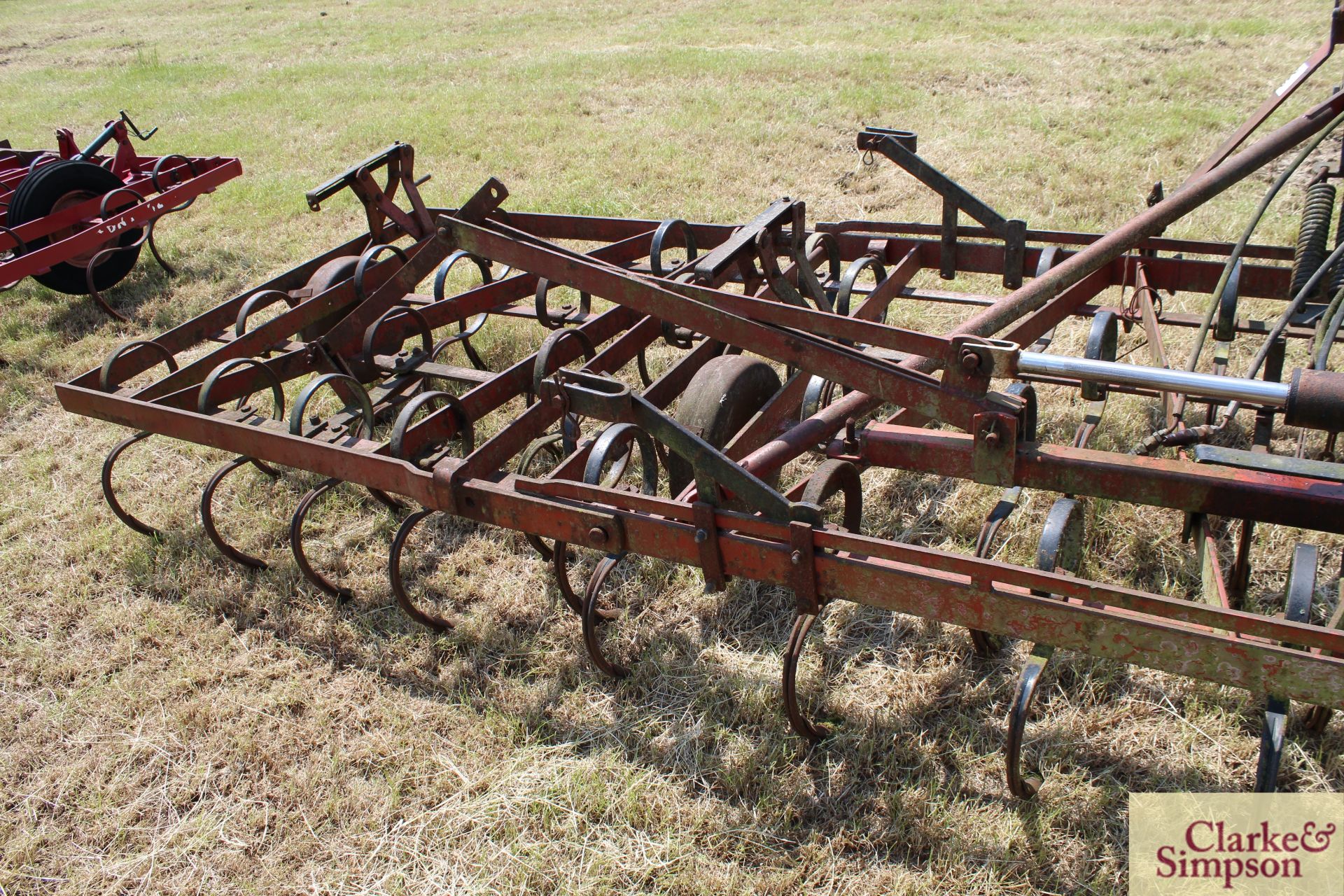 **CATALOGUE CHANGE** Kongsklide 18ft Triple-K hydraulic folding mounted spring tines. With depth - Image 10 of 11