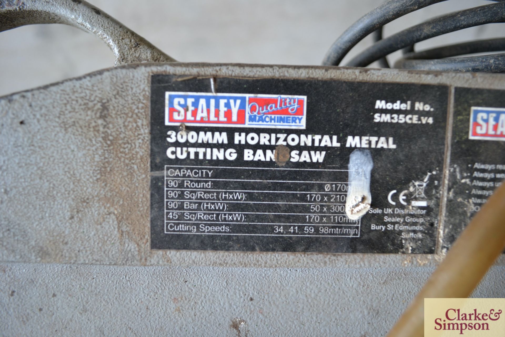 Sealey 300mm metal band saw. M - Image 3 of 3