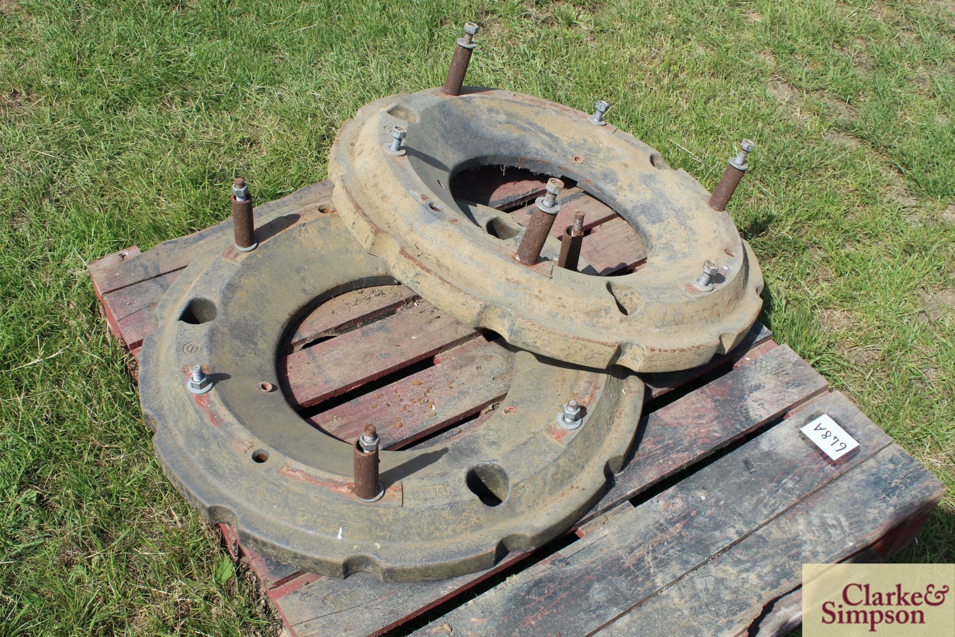 Pair of rear wheel weights. LV - Image 2 of 4