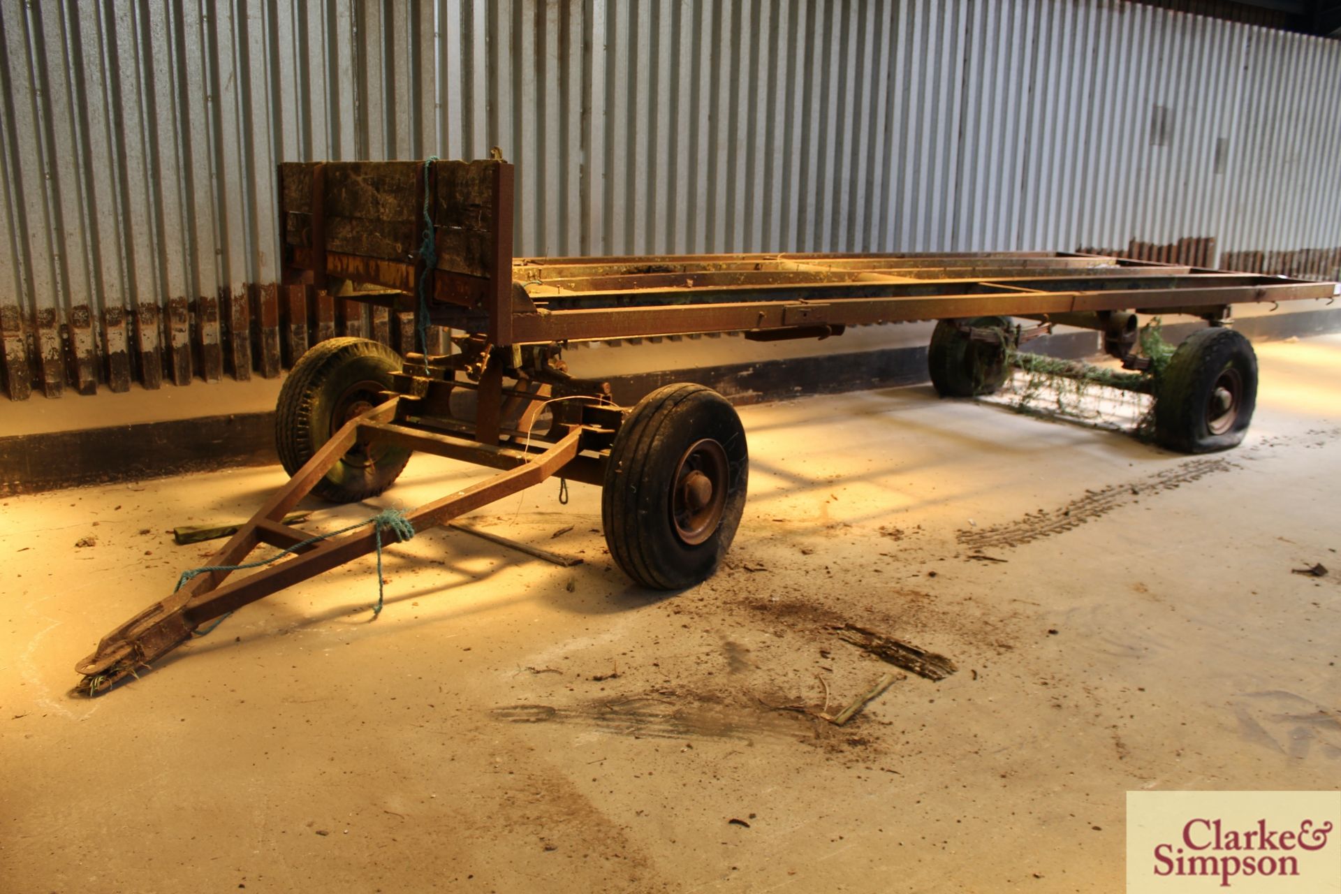 4 wheel turntable trailer. For restoration. LV - Image 2 of 13