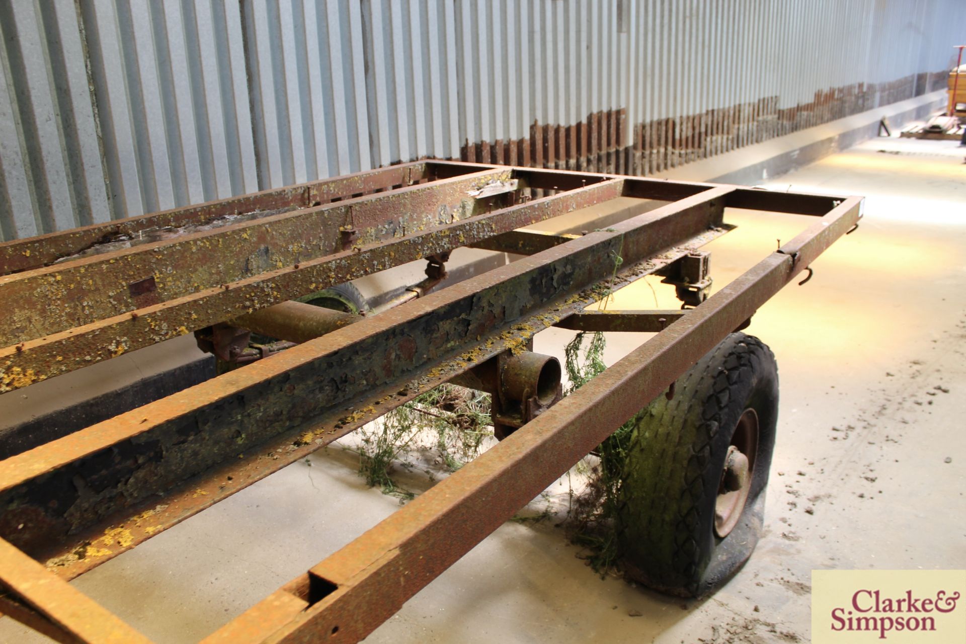 4 wheel turntable trailer. For restoration. LV - Image 10 of 13