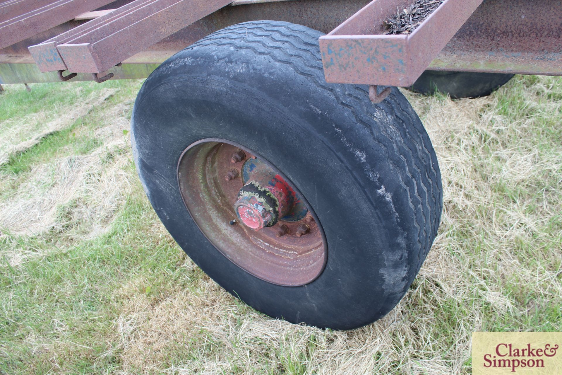 c.18ft single axle 6 box trailer. With super single wheels and tyres. LM - Image 8 of 9