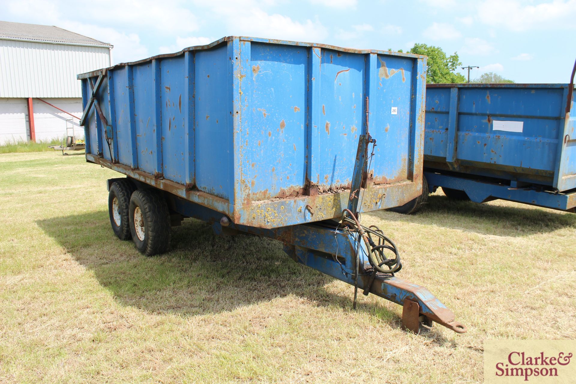 Marston 10T twin axle tipping trailer. Serial number 10/2290. With hydraulic tail gate. LH - Image 2 of 16