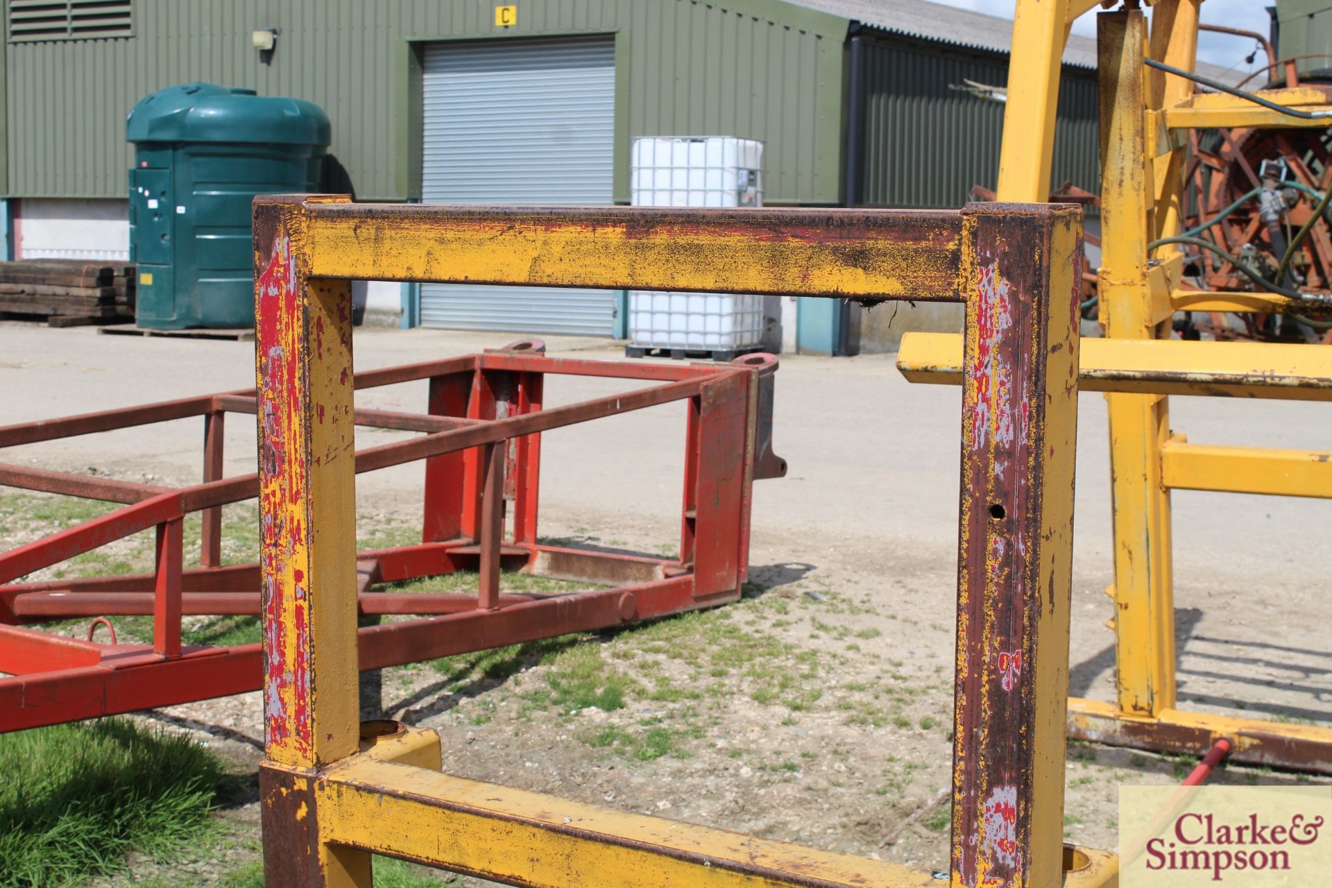 Farm made big bale spike. Matbro cone and pin brackets. LV - Image 7 of 8