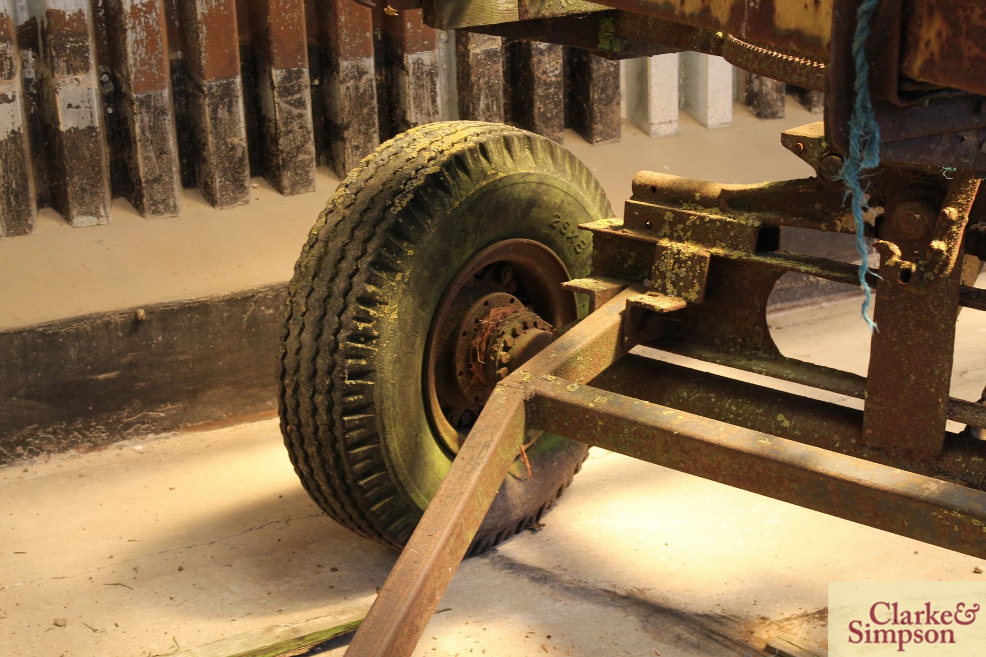 4 wheel turntable trailer. For restoration. LV - Image 6 of 13