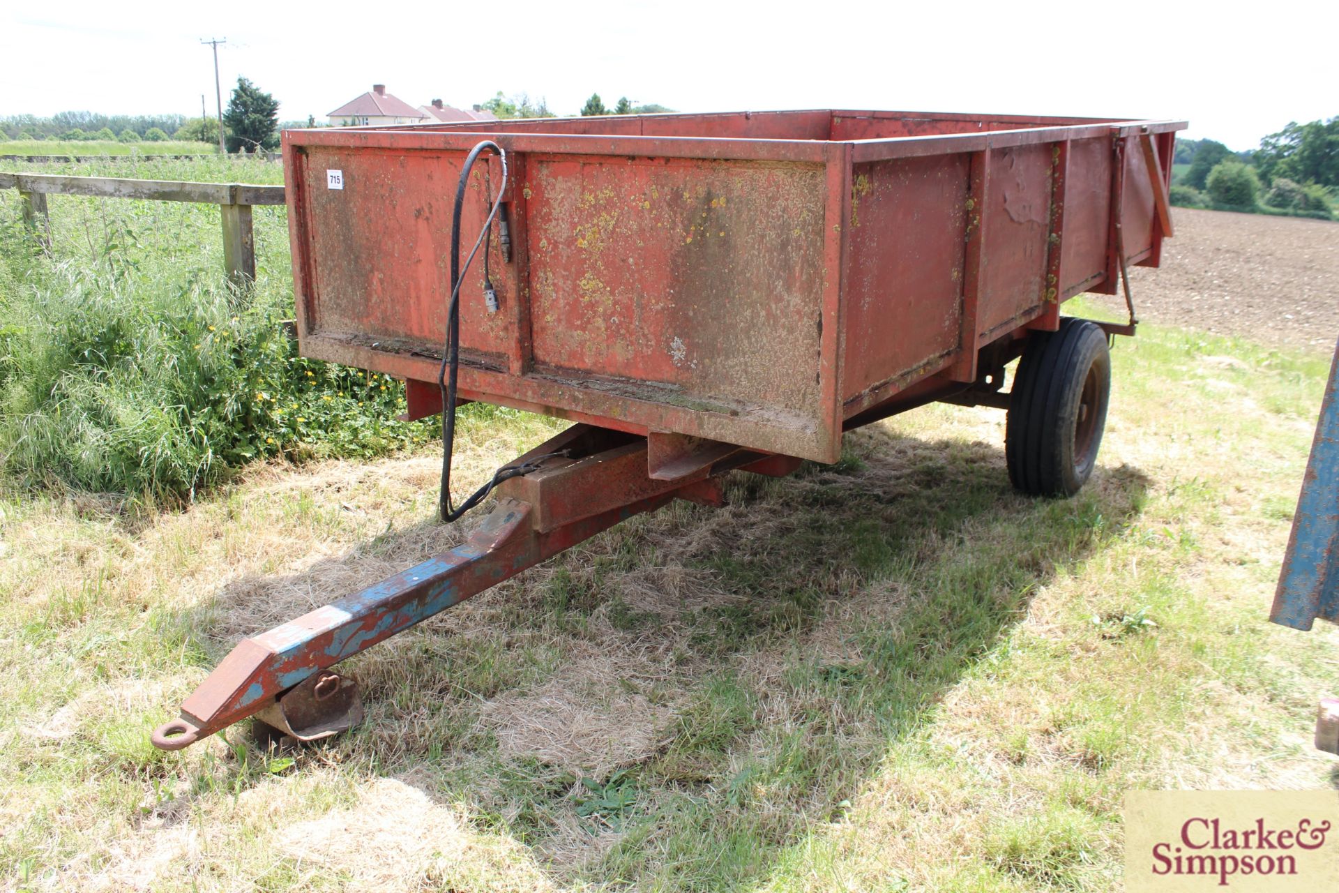 Massey Ferguson 5T single axle tipping trailer. With auto tailgate. LV - Image 2 of 17