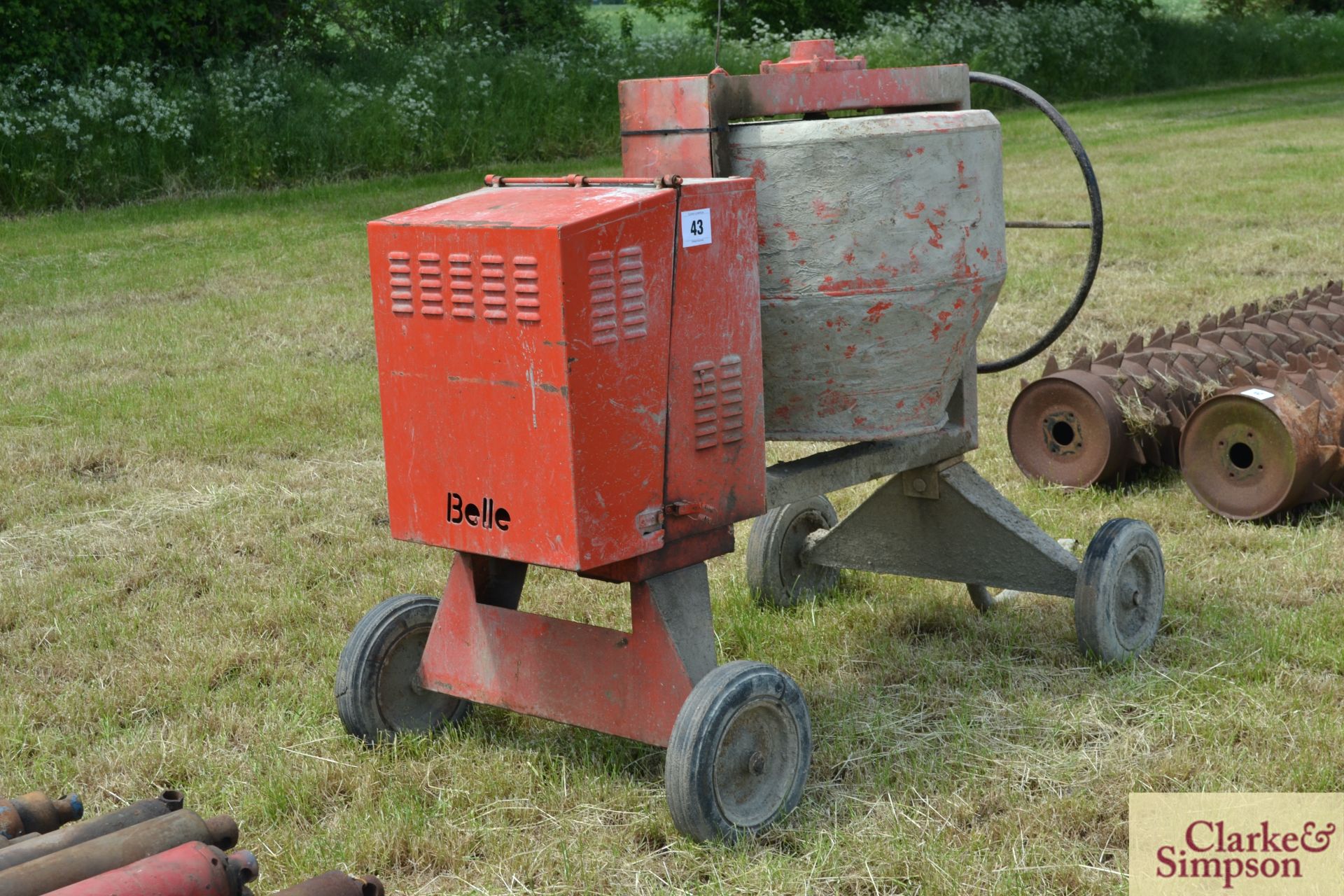 Belle Premier cement mixer. With single cylinder d