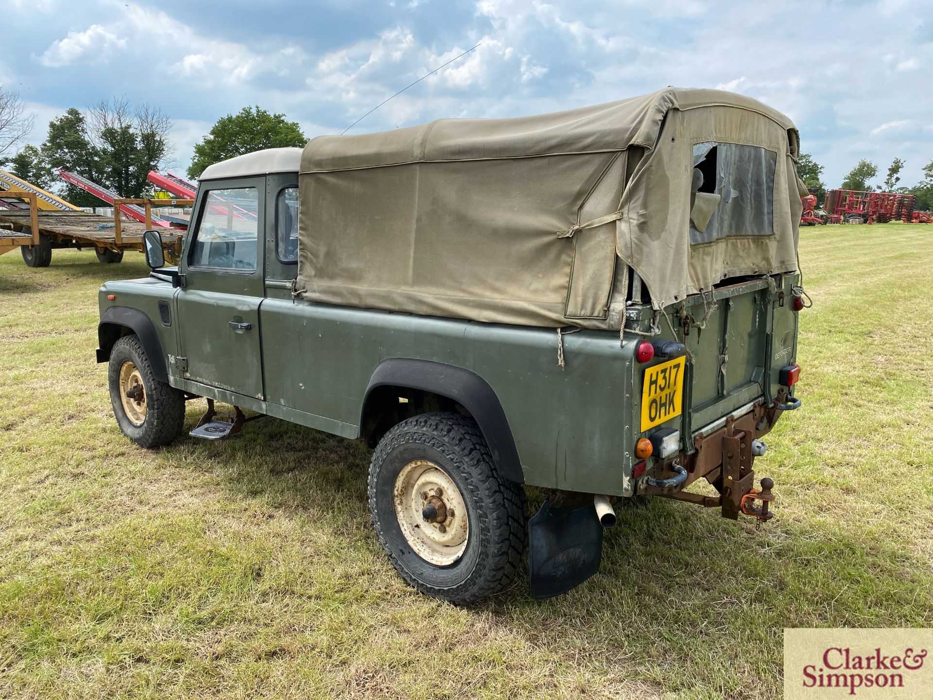 Land Rover Defender 110 single cab pick-up. Registration H317 OHK. Date of first registration 08/ - Image 7 of 56