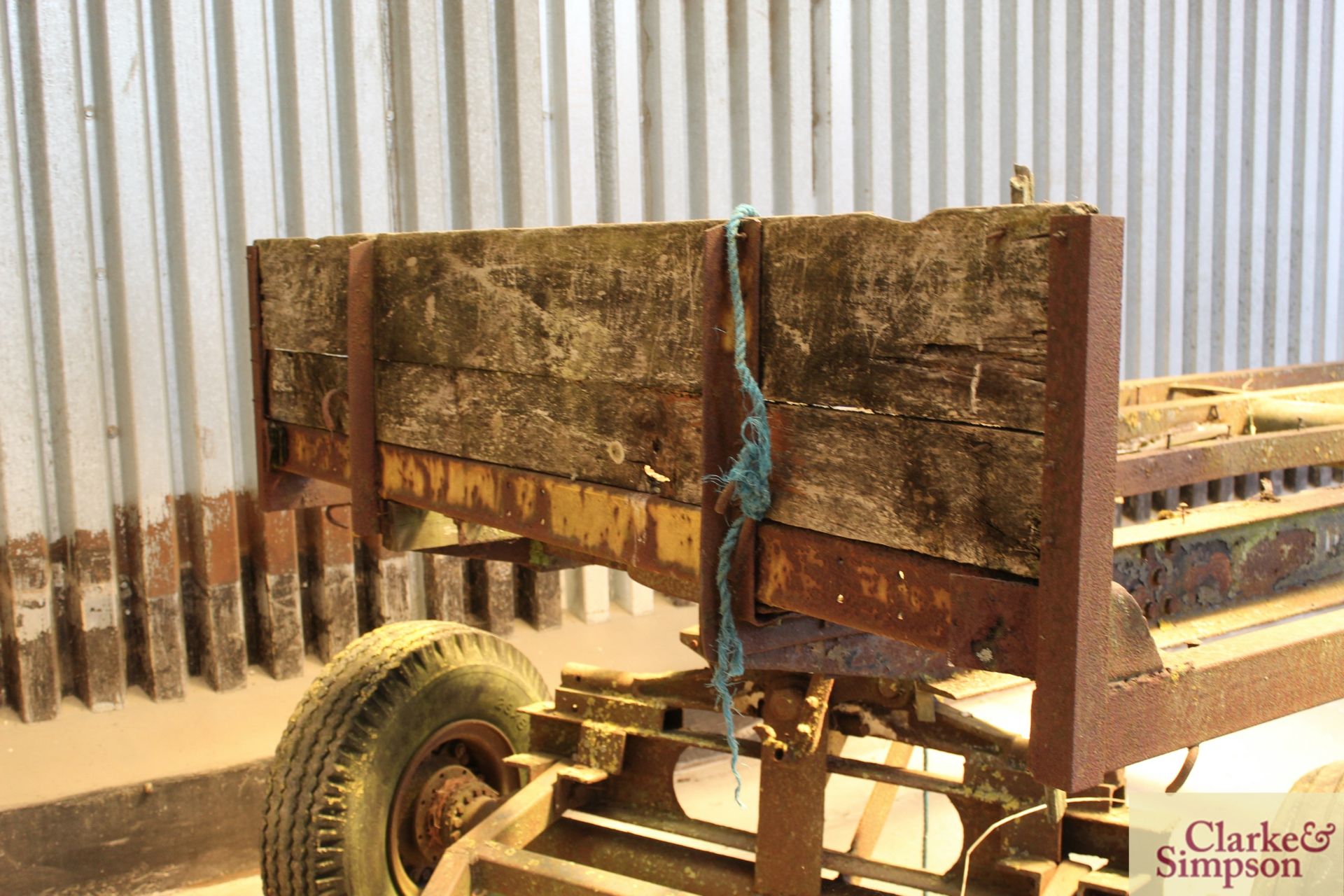 4 wheel turntable trailer. For restoration. LV - Image 7 of 13