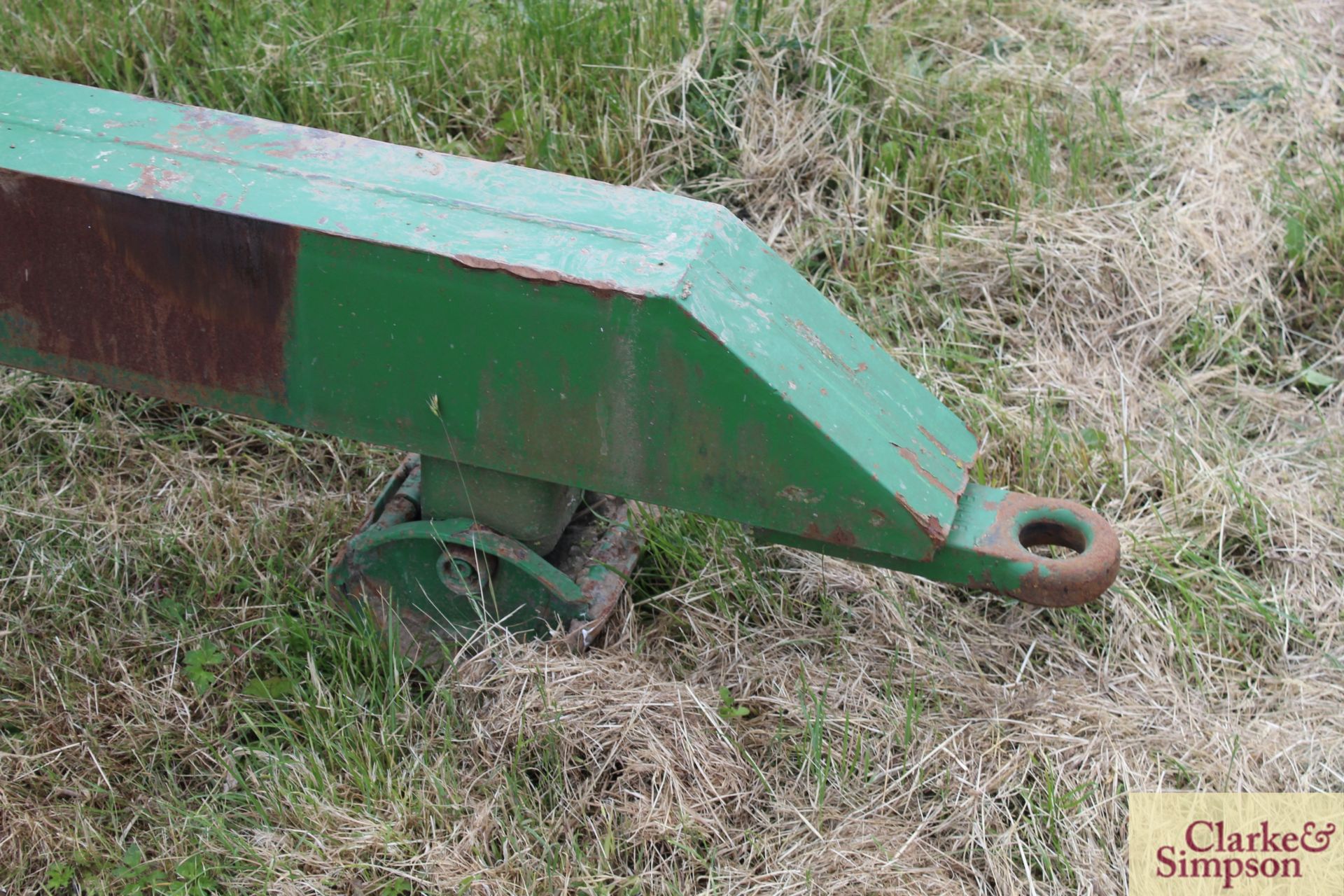 c.32ft twin axle flat bed trailer. Ex-step frame conversion. With twin wheels and air brakes. LV - Image 6 of 17