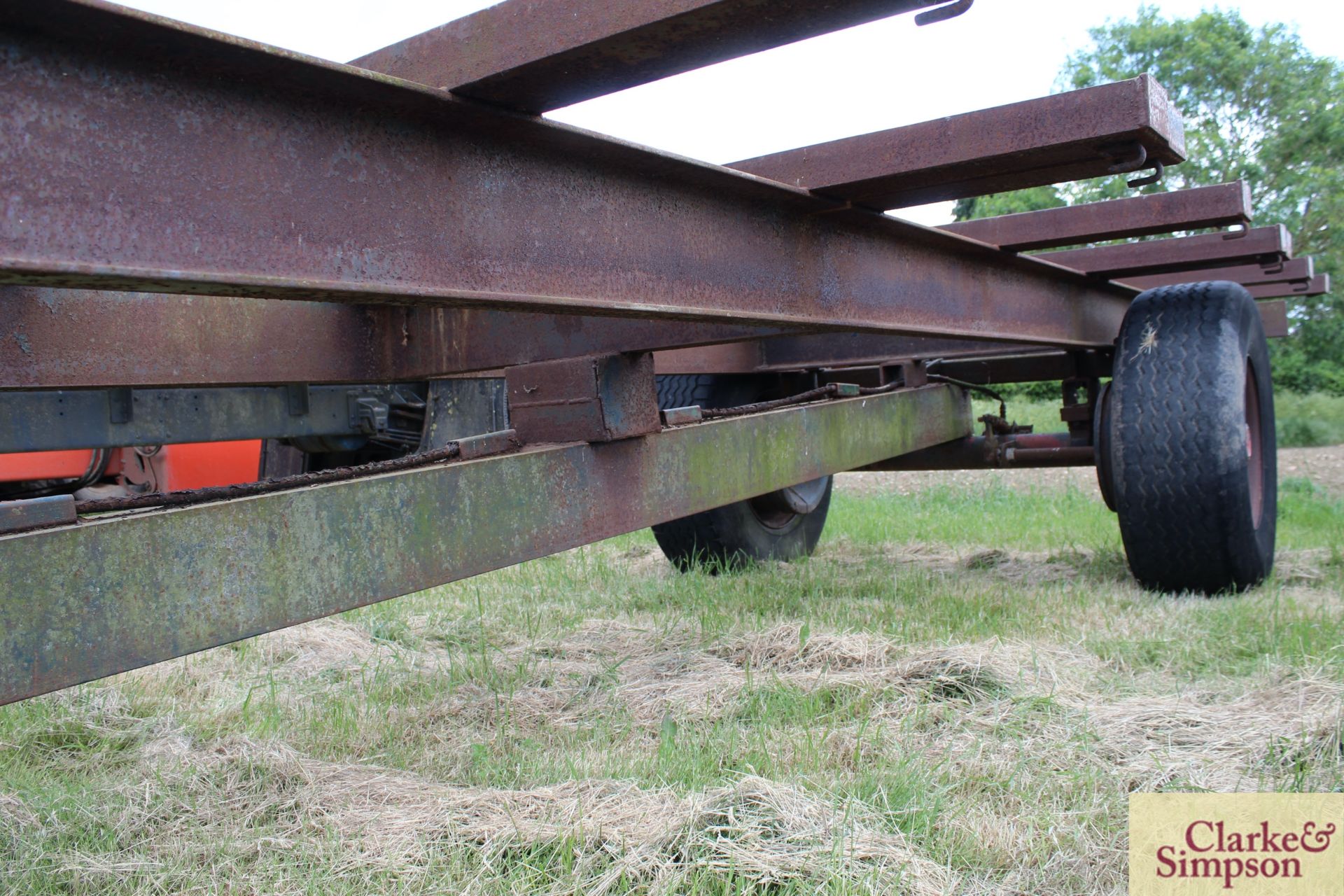 c.18ft single axle 6 box trailer. With super single wheels and tyres. LM - Image 9 of 9