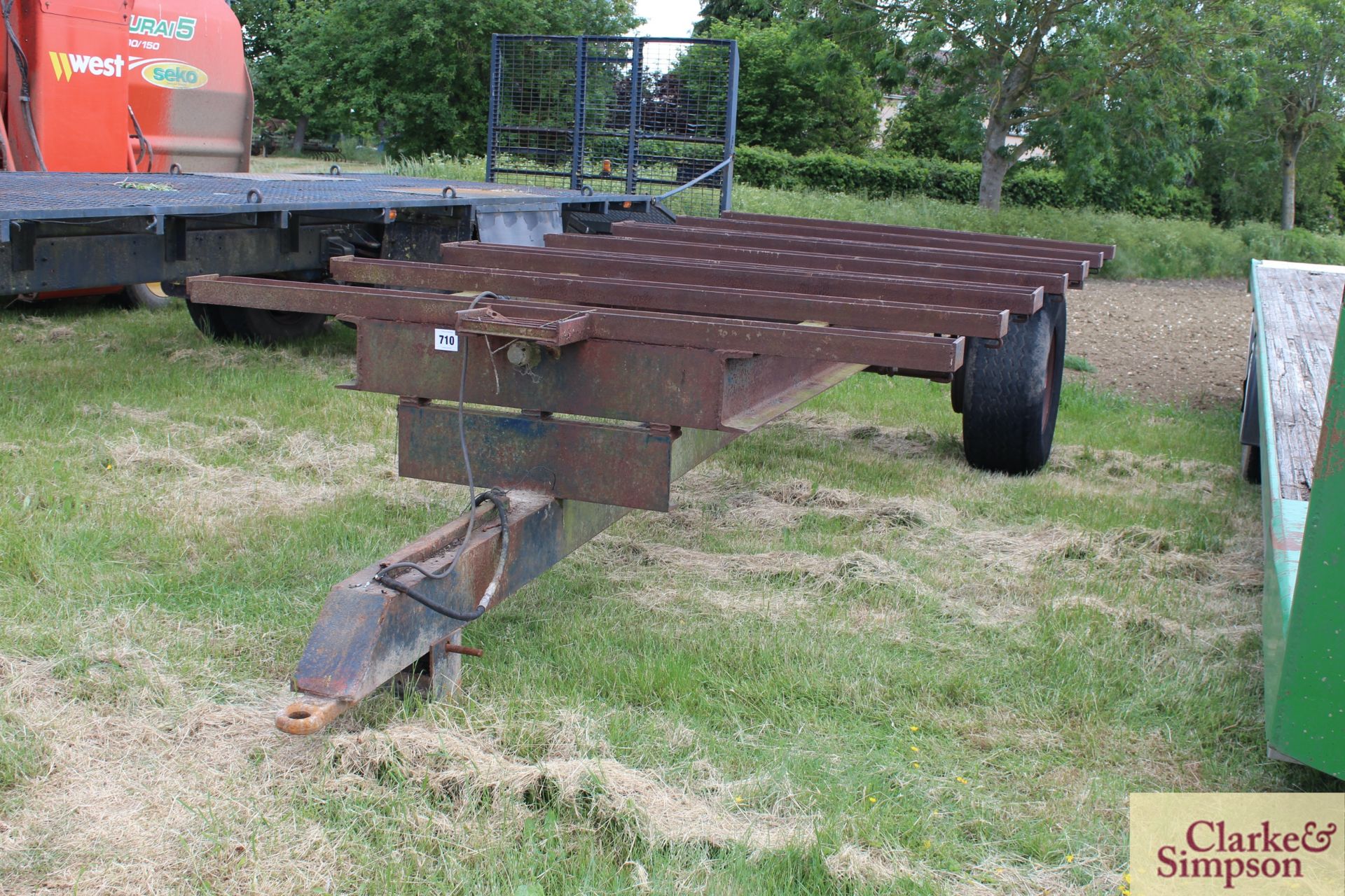 c.18ft single axle 6 box trailer. With super single wheels and tyres. LM - Image 2 of 9