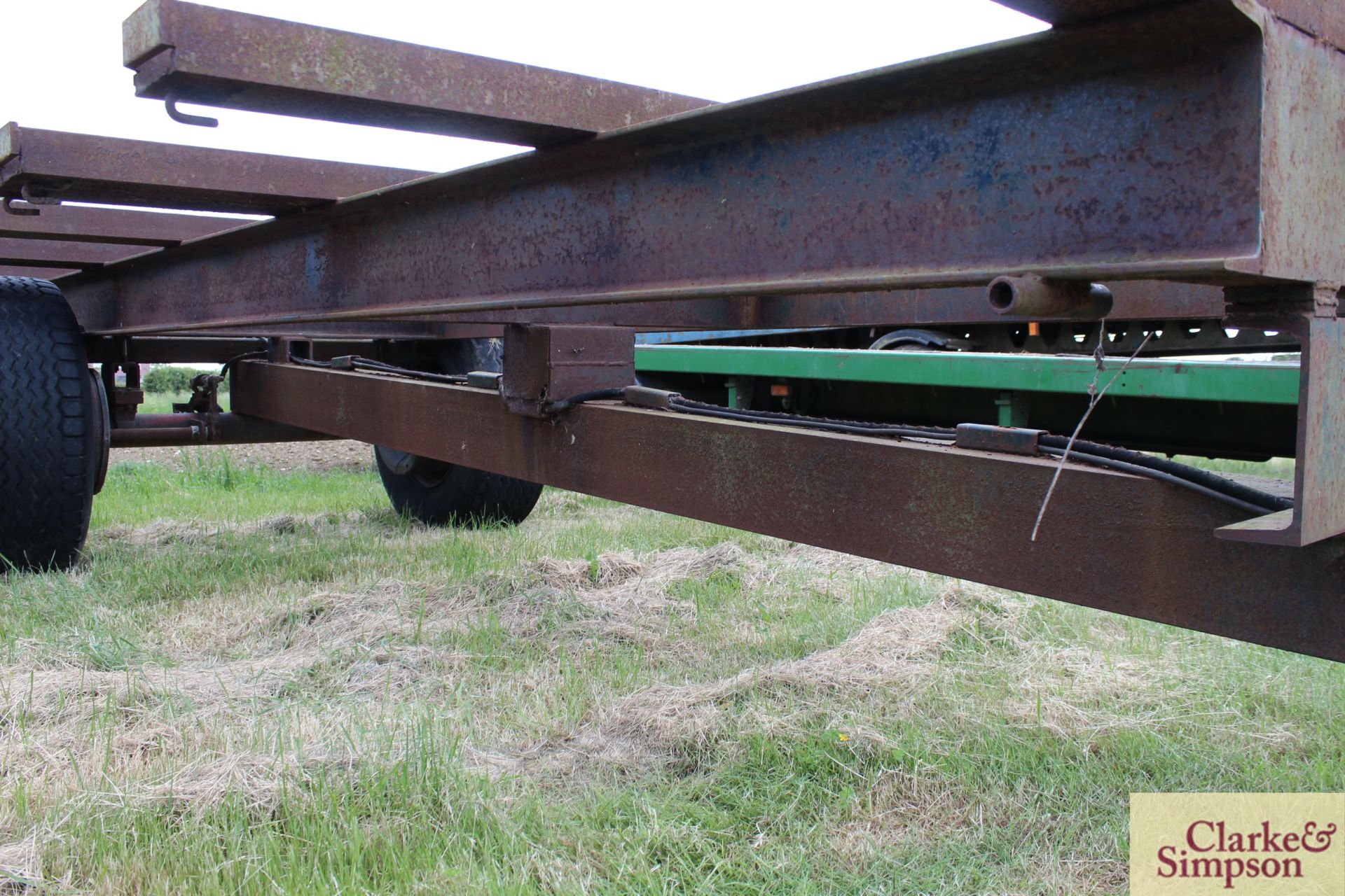 c.18ft single axle 6 box trailer. With super single wheels and tyres. LM - Image 6 of 9