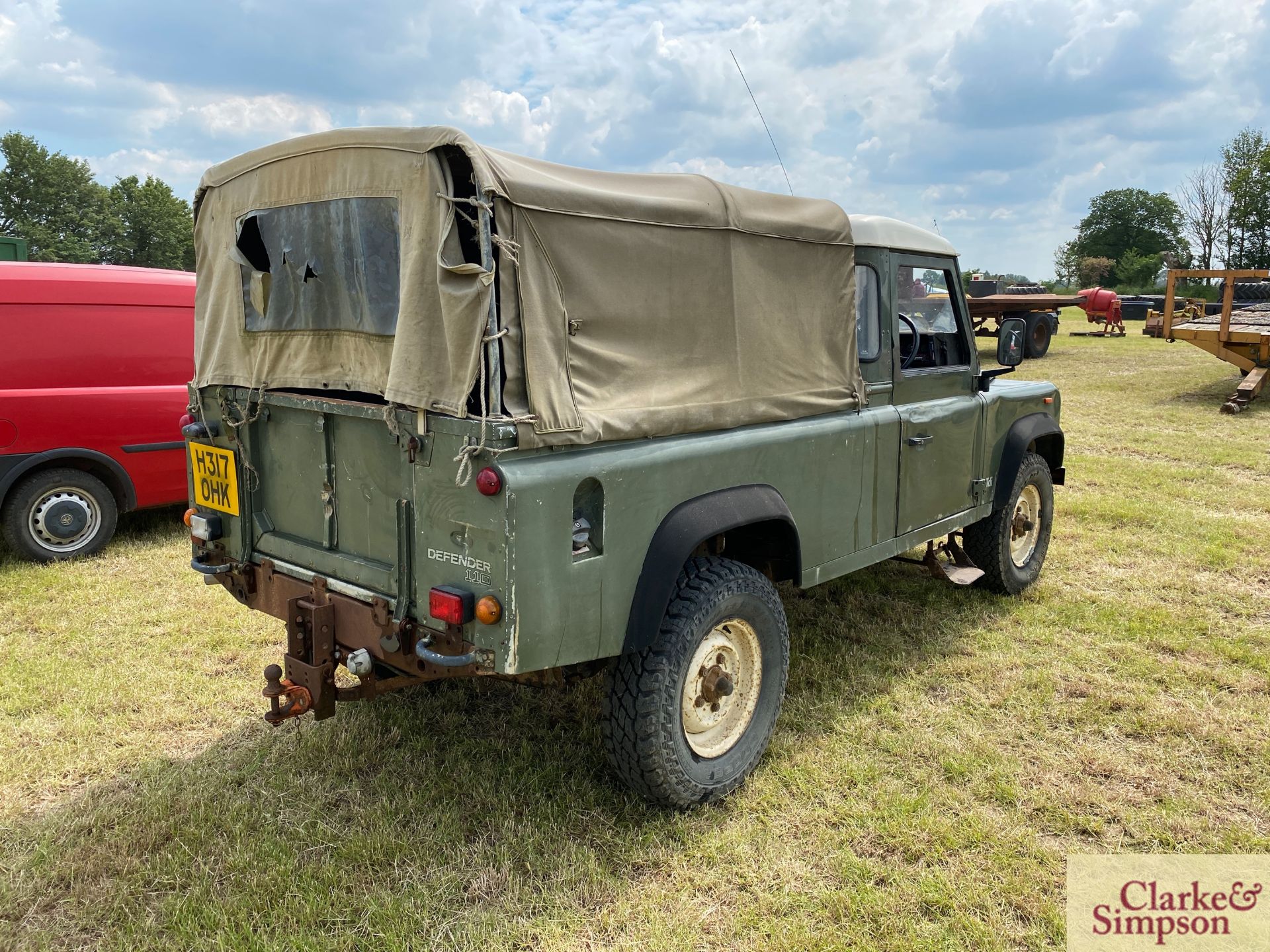 Land Rover Defender 110 single cab pick-up. Registration H317 OHK. Date of first registration 08/ - Image 5 of 56