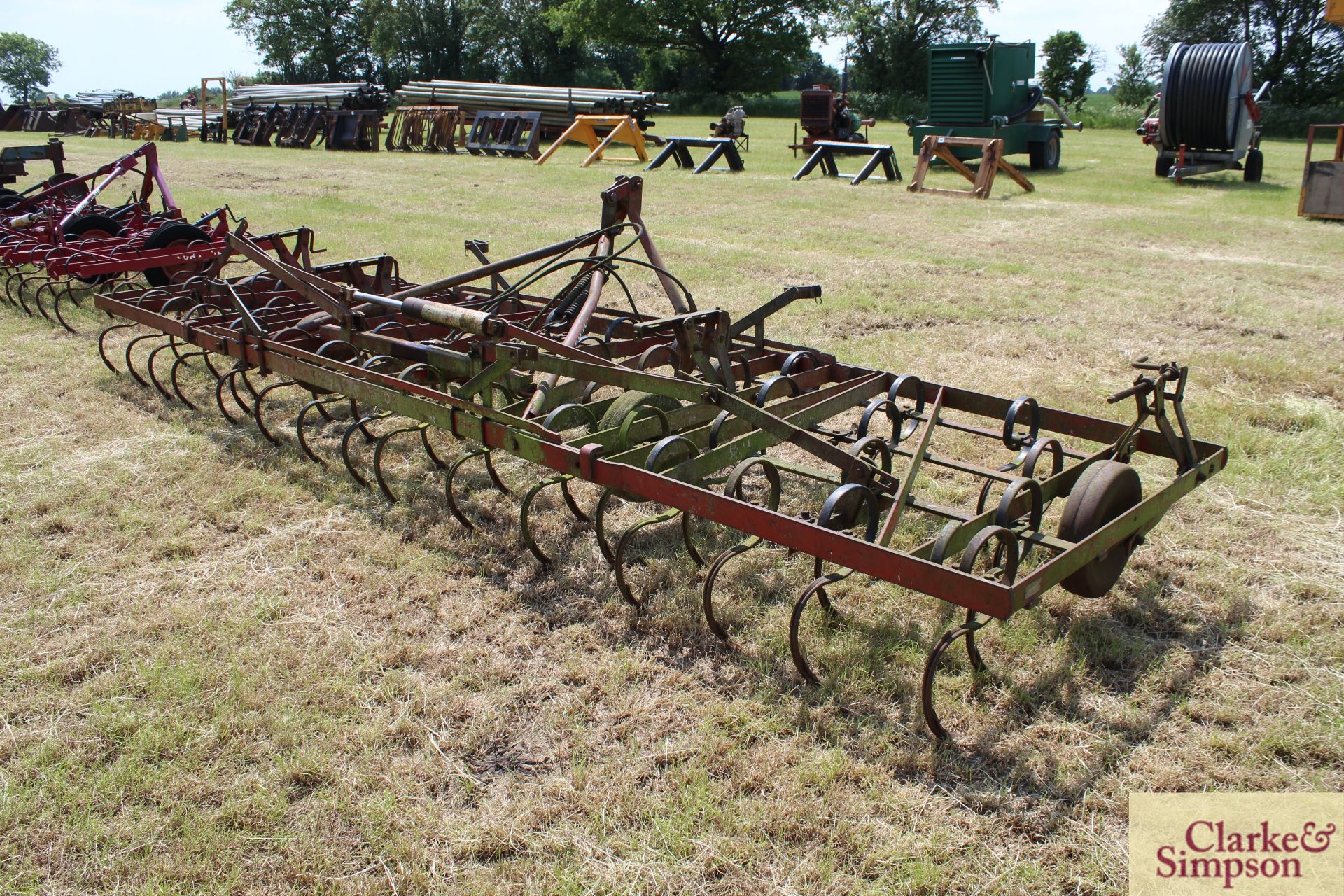 **CATALOGUE CHANGE** Kongsklide 18ft Triple-K hydraulic folding mounted spring tines. With depth - Image 3 of 11