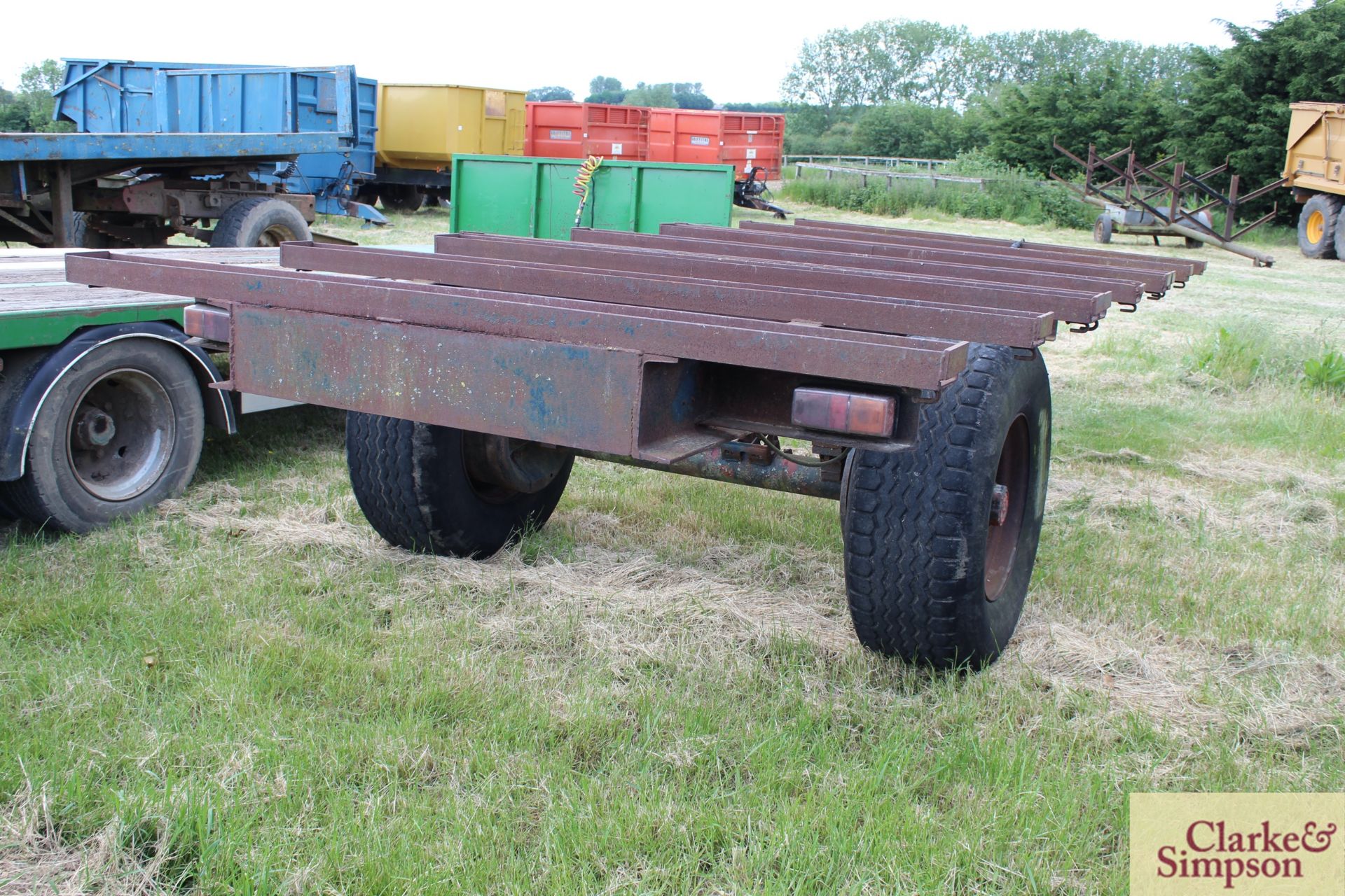 c.18ft single axle 6 box trailer. With super single wheels and tyres. LM - Image 4 of 9