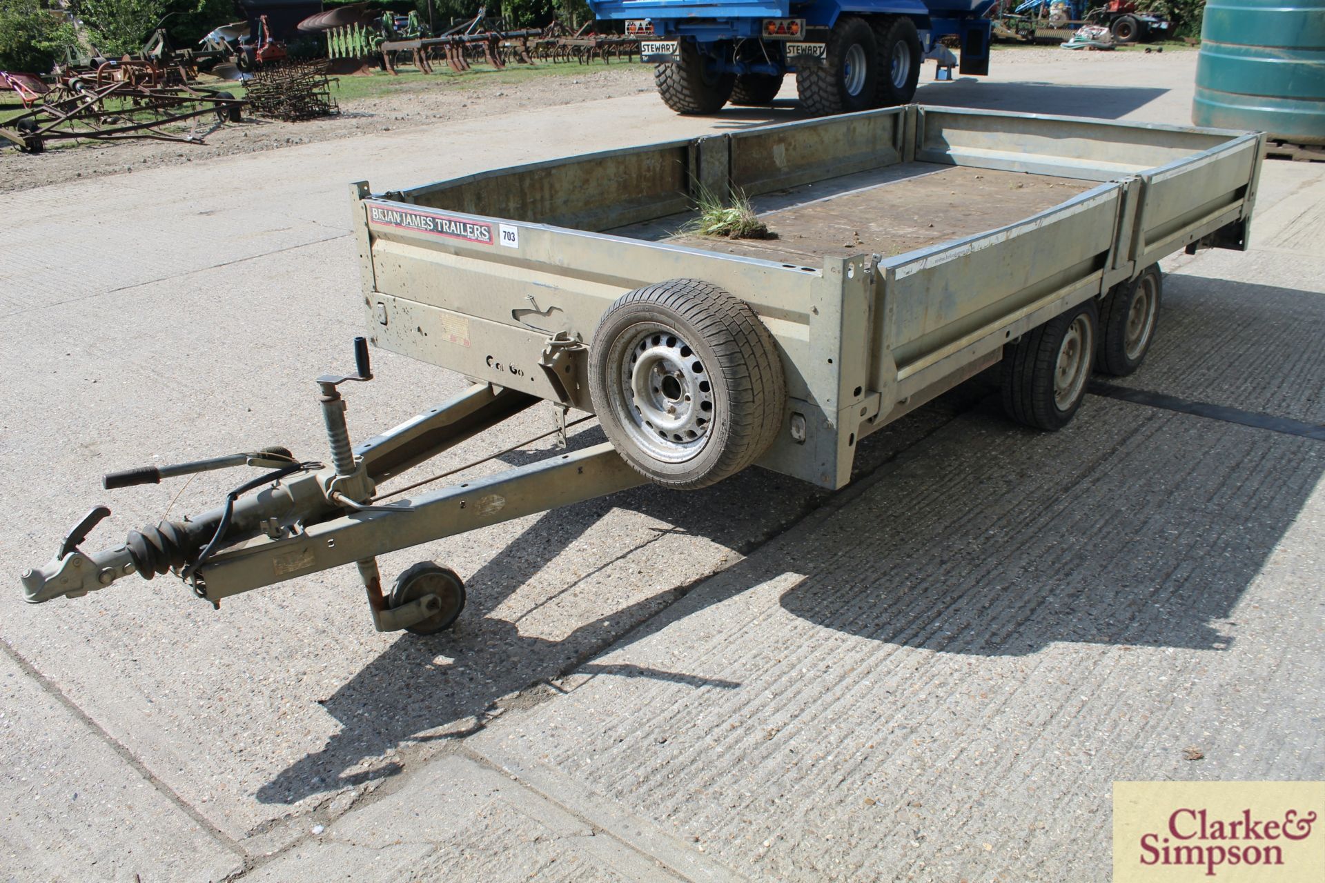 **CATALOGUE CHANGE** Brian James CarGo 12ft 6in twin axle drop side trailer. LV - Image 2 of 16