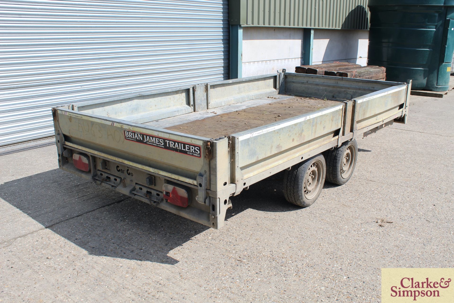 **CATALOGUE CHANGE** Brian James CarGo 12ft 6in twin axle drop side trailer. LV - Image 4 of 16