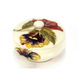 A Moorcroft "Hibiscus" pattern bowl and cover, yel