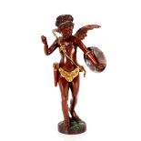 A bronze figure of Cupid, 51cm high