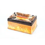 A Ricardia ware cigarette box / ash tray, decorate