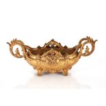 A small Art Nouveau style gilded spelter planter,