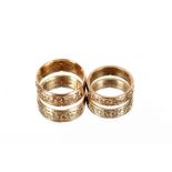 Two 9ct gold wedding bands approx. total weight 7.