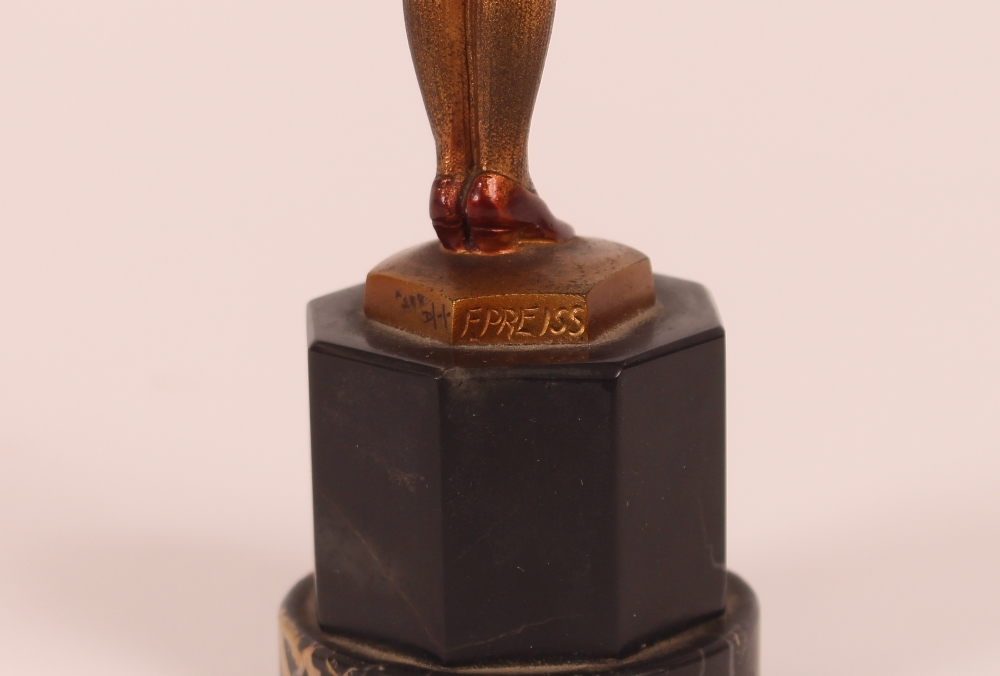 Ferdinand Priest, an Art Deco cold painted bronze - Image 3 of 14