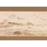 John Western, watercolour study of the Deben with