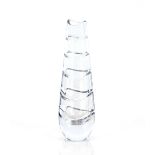 A heavy Art Glass tapering vase indistinctly signe