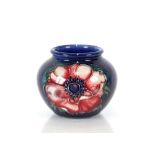 A Moorcroft "Anemone" pattern vase of squat balust