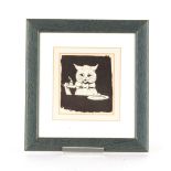 After Louis Wain, print of a cat with chamber stic