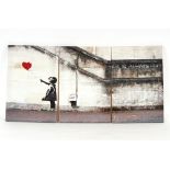 After Banksy, three section print "There Is Always