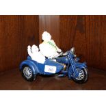 A Michelin Man motorbike and side car group