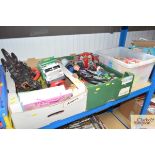 Three boxes of various children's toys