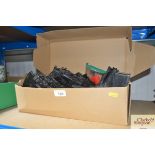 A box containing Vintage Scalextric - sold as seen