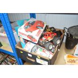 A box of various remote control cars; a Vintage To