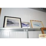 A black and white photograph of Southwold Pier; a