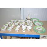 A quantity of Grosvenor floral decoration teaware,