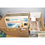 Two boxes of various records