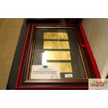 Four 24ct gold foil bank notes with certificate (c