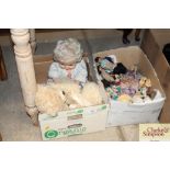 A box of various dolls in National costume; and a