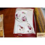 A Polly-Anna ruby wedding cased tea set