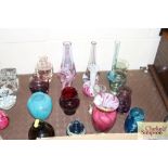 A collection of various Murano and other coloured