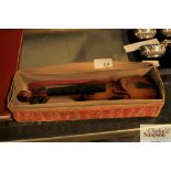 A Czechoslovakian miniature violin