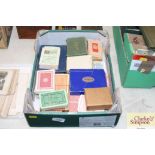 A box of vintage playing cards