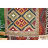 An approx 3'1" x 2' Maimana Kelim rug