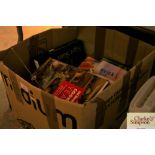 A box of various cook books